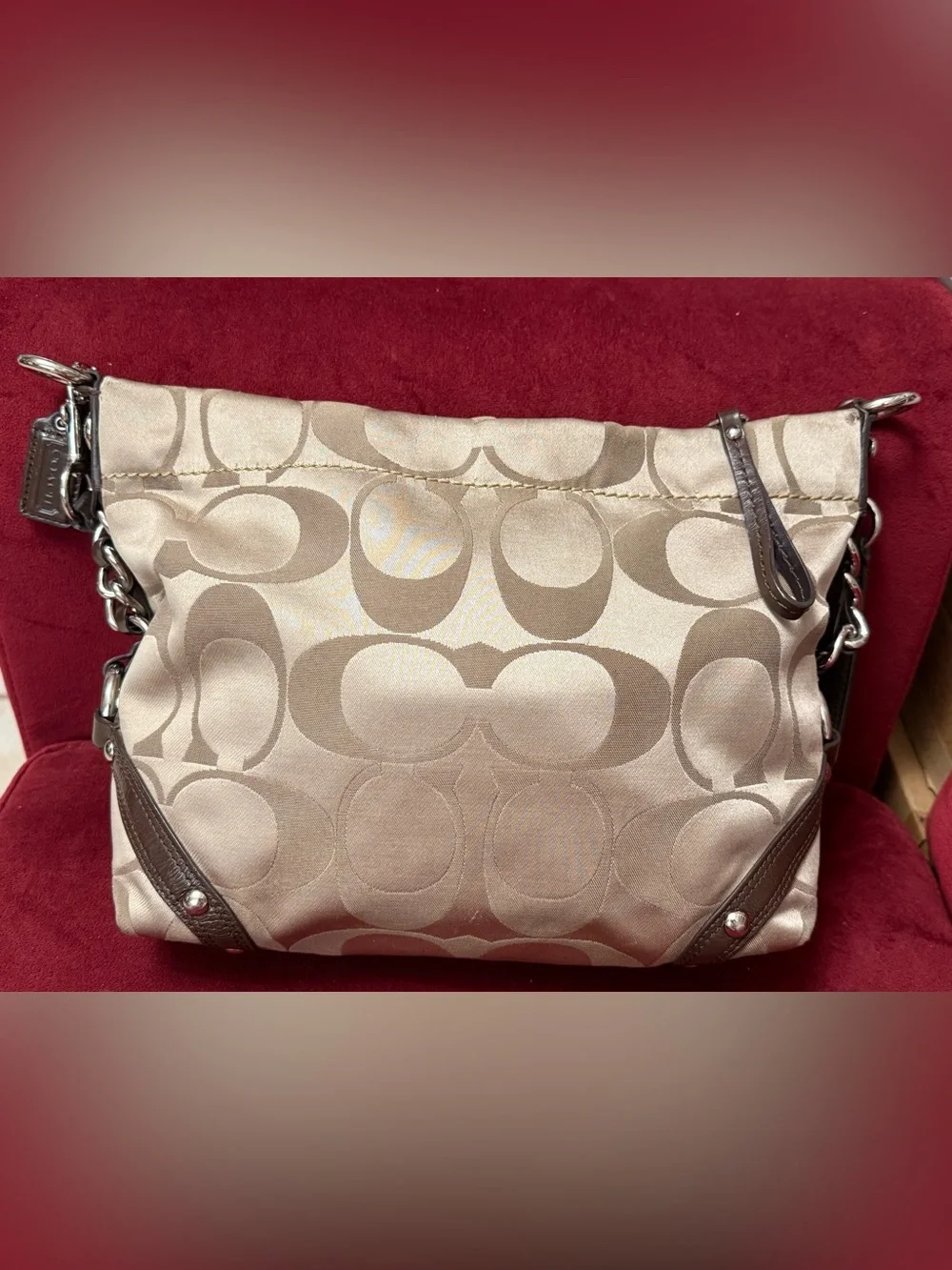 Coach satin signature